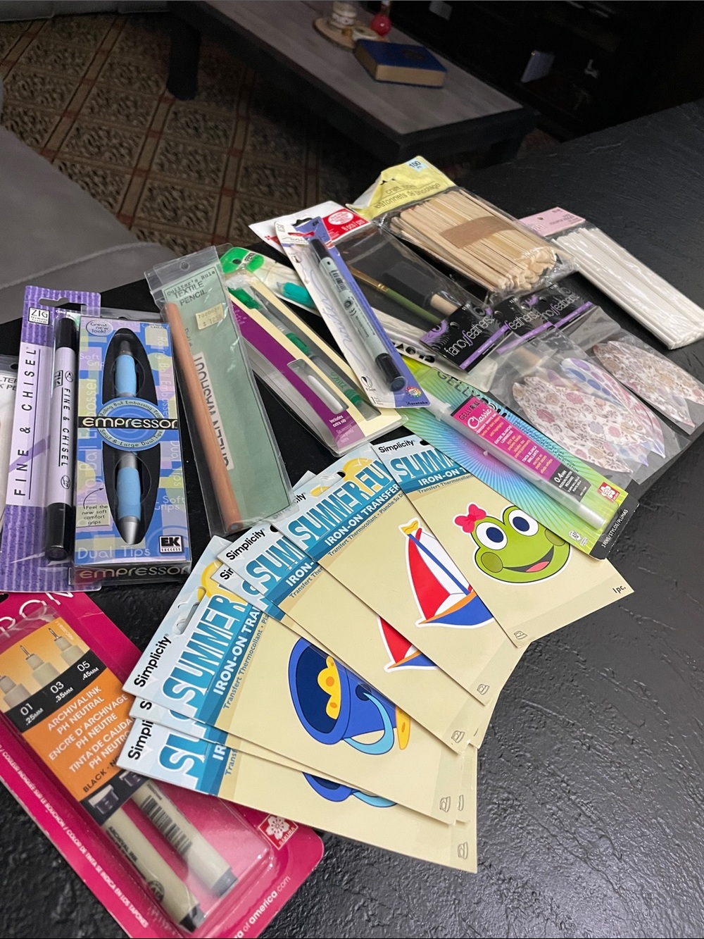 Lot of crafting supplies.